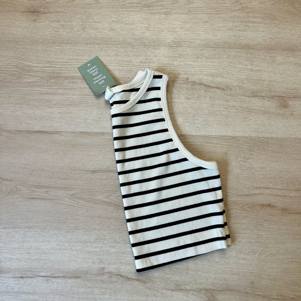 Women H&M Crop Stripe Tank XL - Picture 4 of 4